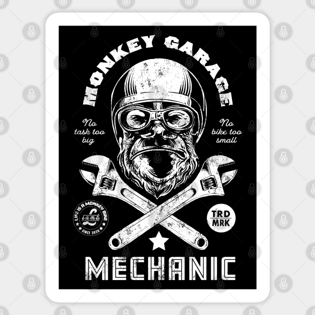 Monkey Bike Monkey Bike Sticker TeePublic